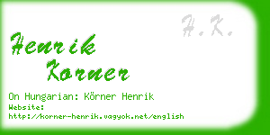 henrik korner business card